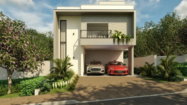 Casa de 3 Suítes com Escritório e Piscina em Terreno 10x25