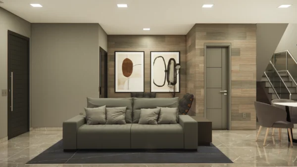 PLANTA DE CASA TÉRREA COM PÉ-DIREITO DUPLO E SUÍTE COM CLOSET - Image 6