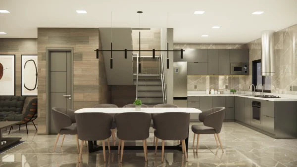 PLANTA DE CASA TÉRREA COM PÉ-DIREITO DUPLO E SUÍTE COM CLOSET - Image 4