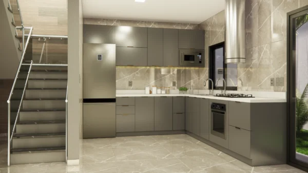 PLANTA DE CASA TÉRREA COM PÉ-DIREITO DUPLO E SUÍTE COM CLOSET - Image 3